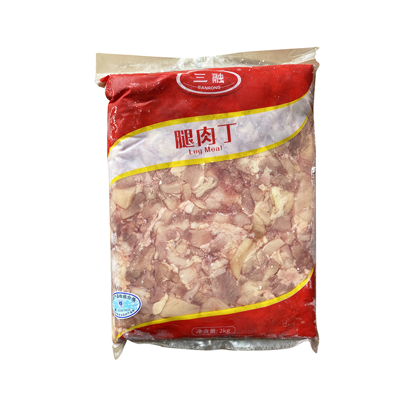 【鸡肉冻品】 青龙满族自治县中红三融腿肉丁 12kg/箱 