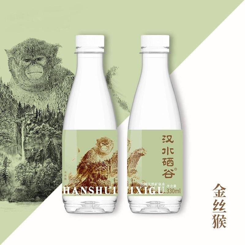 紫阳县天然矿泉水秦岭四宝330ml*24瓶弱碱性水饮用水泡茶水