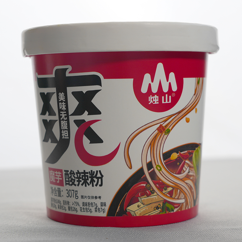 岚皋县烛山魔芋酸辣粉307克*3桶